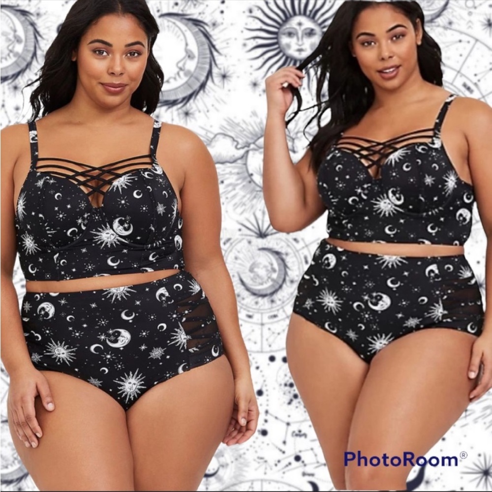 Torrid arcane witchy sun moon celestial zodiac astrology bikini swimsuit